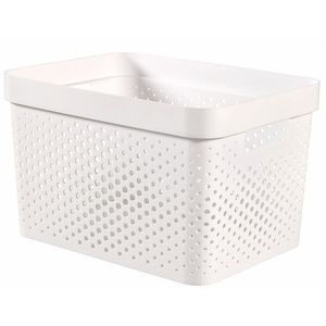 CURVER Úložný box INFINITY DOTS 17l recyklovaný plast | biela vyobraziť