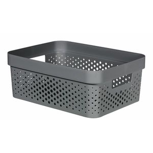 CURVER Úložný box INFINITY DOTS 11l recyklovaný plast | tmavosivá vyobraziť