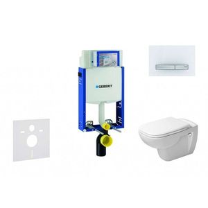 GEBERIT - Kombifix Modul na závesné WC s tlačidlom Sigma50, alpská biela + Duravit D-Code - WC a doska, Rimless, SoftClose 110.302.00.5 NH8 vyobraziť