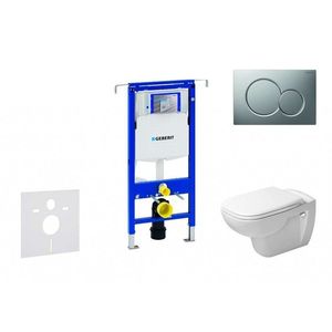 GEBERIT - Duofix Modul na závesné WC s tlačidlom Sigma01, matný chróm + Duravit D-Code - WC a doska, Rimless, SoftClose 111.355.00.5 NH3 vyobraziť
