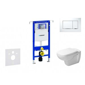 GEBERIT - Duofix Modul na závesné WC s tlačidlom Sigma30, biela/lesklý chróm + Duravit D-Code - WC a doska, Rimless, SoftClose 111.355.00.5 NH5 vyobraziť