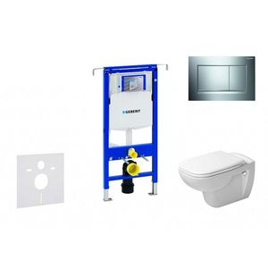 GEBERIT - Duofix Modul na závesné WC s tlačidlom Sigma30, lesklý chróm/chróm mat + Duravit D-Code - WC a doska, Rimless, SoftClose 111.355.00.5 NH6 vyobraziť