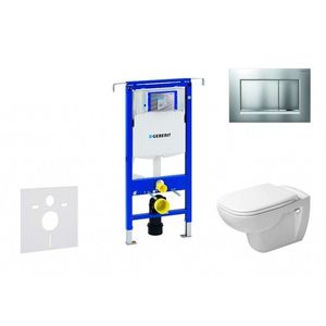 GEBERIT - Duofix Modul na závesné WC s tlačidlom Sigma30, matný chróm/chróm + Duravit D-Code - WC a doska, Rimless, SoftClose 111.355.00.5 NH7 vyobraziť