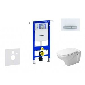 GEBERIT - Duofix Modul na závesné WC s tlačidlom Sigma50, alpská biela + Duravit D-Code - WC a doska, Rimless, SoftClose 111.355.00.5 NH8 vyobraziť