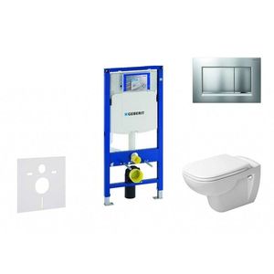 GEBERIT - Duofix Modul na závesné WC s tlačidlom Sigma30, matný chróm/chróm + Duravit D-Code - WC a doska, Rimless, SoftClose 111.300.00.5 NH7 vyobraziť