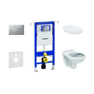 GEBERIT - Duofix Set predstenovej inštalácie, klozet Alpha s doskou, tlačidlo Sigma01, matný chróm 111.355.00.5 NR3 vyobraziť