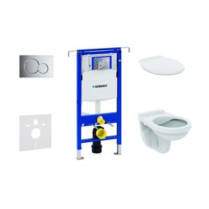 GEBERIT - Duofix Set predstenovej inštalácie, klozet Alpha s doskou, tlačidlo Sigma01, lesklý chróm 111.355.00.5 NR2 vyobraziť