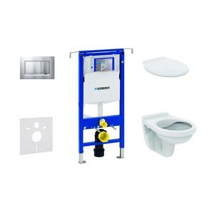 GEBERIT - Duofix Set predstenovej inštalácie, klozet Alpha s doskou, tlačidlo Sigma30, chróm mat/chróm 111.355.00.5 NR7 vyobraziť