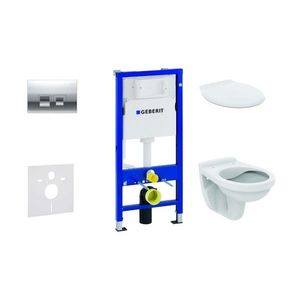 GEBERIT - Duofix Set predstenovej inštalácie, klozet Alpha s doskou, tlačidlo Delta35, lesklý chróm 458.103.00.1 NR5 vyobraziť