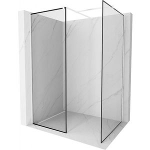 MEXEN/S - Kioto Sprchová zástena Walk-in 90 x 90 cm, čierny vzor, biela 800-090-202-20-70-090 vyobraziť