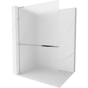 MEXEN/S - Kioto+ L Sprchová zástena WALK-IN s poličkou a držiakom uterákov 120 x 200 cm, dekor, chróm 800-120-123-01-30 vyobraziť