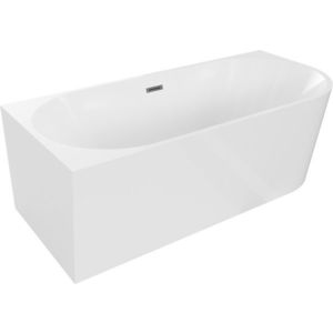 MEXEN/S - Mia voľne stojaca rohová vaňa ľavá 170 x 80 cm, biela, sifón a prepad grafit kartáčovaná 52691708000L-66 vyobraziť