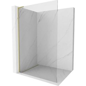 MEXEN/S - Kioto L Sprchová zástena WALK-IN 105 x 200, transparent, zlatá kartáčovaná 800-105-103-55-00 vyobraziť