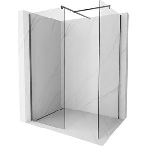 MEXEN/S - Kyoto Sprchová zástena WALK-IN 105 x 90 cm, transparent, grafit kartáčovaná 800-105-202-66-00-090 vyobraziť