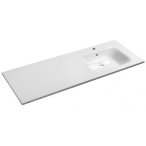 SAPHO - ARECA umývadlo 141x51, 5cm, liaty mramor, pravé, biela AC141R vyobraziť