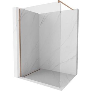 MEXEN/S - Kioto Sprchová zástena WALK-IN 105 x 200, transparent 8 mm, meď kartáčovaná 800-105-101-65-00 vyobraziť