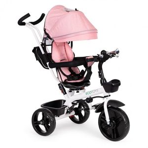 Dětská tříkolka - kočárek EcoToys IV růžová vyobraziť