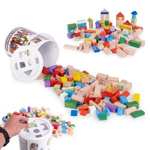 Dětské dřevěné kostky WOODY ECOTOYS 100 ks vícebarevné vyobraziť
