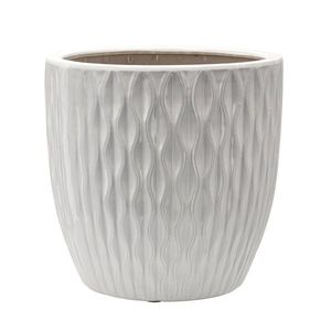 Keramický obal na květináč SLOWNY 39 cm bílý vyobraziť