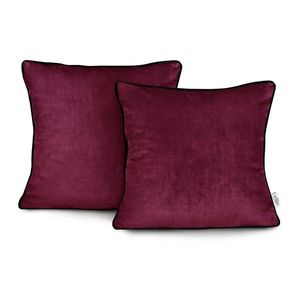 Sada 2 ks povlaků na polštáře AmeliaHome Velvet Piping 45x45 cm červená vyobraziť
