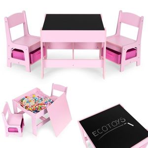 Sada dětského nábytku HOME ECOTOYS růžová vyobraziť