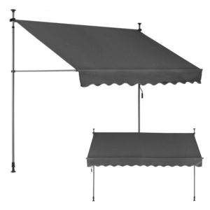 Upínací balkonová sluneční markýza KLODZ 300x120 cm šedá vyobraziť