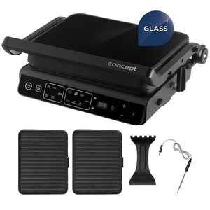 Concept GE3600 kontaktný gril s teplotnou sondou Glass vyobraziť