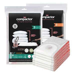 Compactor Set vákuových úložných vriec Aspispace 6 ks, 3x M + 3x L vyobraziť