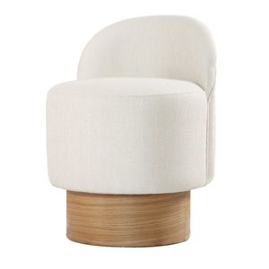 Barren Pouf Cream Stool vyobraziť
