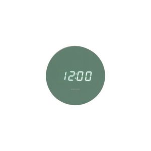 Karlsson 5981GR dizajnové LED hodiny s budíkomzelené, priemer 9 cm vyobraziť
