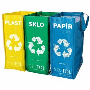 Sixtol Tašky na triedený odpad SORT EASY 3 SLIM, 18 x 30 x 40 cm, 3 x 22 l, 3 ks vyobraziť