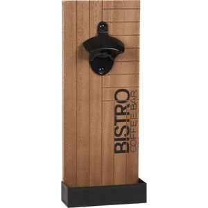 Nástenný otvárač na fľaše Bistro, 12 x 30 x 4, 5 cm vyobraziť