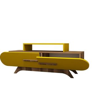TV stolík Rose Walnut Yellow vyobraziť