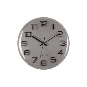 Dizajnové nástenné hodiny Karlsson 6022SIstrieborné, priemer 30 cm vyobraziť