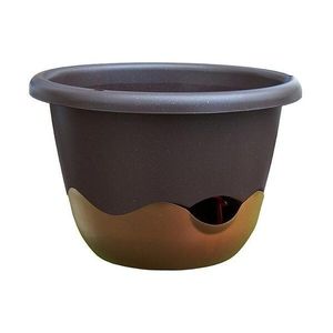 Samozavlažovací kvetináč Mareta 30 hnedá, závesný, Plastia, pr. 30 cm vyobraziť