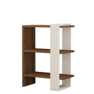 Knižnica Gaye Walnut White vyobraziť