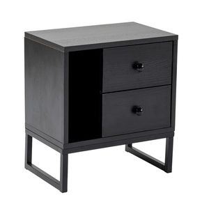 Nočný stolík Glimmer Wood Black vyobraziť