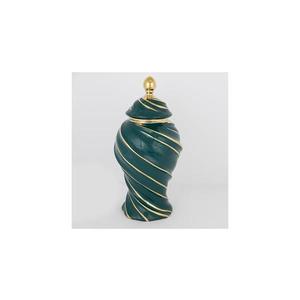 Eurolamp Keramická váza 41x20 cm zlatá/zelená vyobraziť