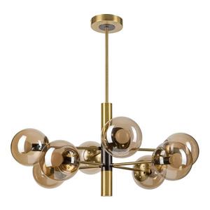 Luster na tyči ROLLO 8xE14/5W/230V zlatá/dymová vyobraziť
