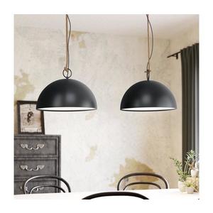 Eglo 78444 - Luster na lanku HODSOLL 2xE27/40W/230V čierna/hnedá vyobraziť