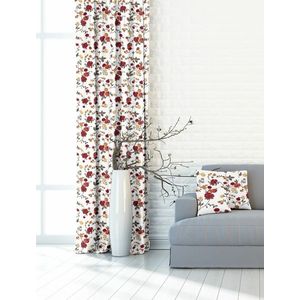 Záves dekoračný alebo látka, Soft Červená záhrada, 150 cm 150 cm vyobraziť