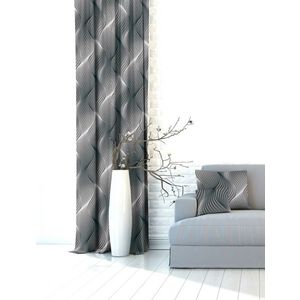 Záves dekoračný alebo látka, Soft Wawes, sivý, 150 cm 150 cm vyobraziť
