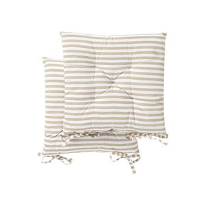 LIVARNO home Podsedák, 40 x 40 cm, 2 kusy (béžová/biela) vyobraziť