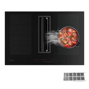 Klarstein Chef-Fusion Down Air System, indukčný sporák + DownAir digestor, 77 cm, 600 m³/h, EEC A vyobraziť