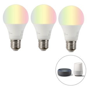 Inteligentná sada 3 žiaroviek E27 RGBW LED A60 9W 800lm 2200-4000K vyobraziť
