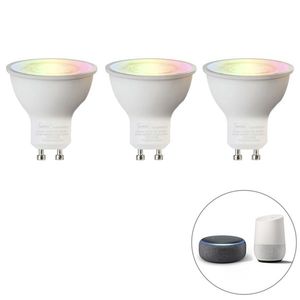 Sada 3 inteligentných žiaroviek GU10 RGBW LED 5W 350lm 2200-4000K vyobraziť
