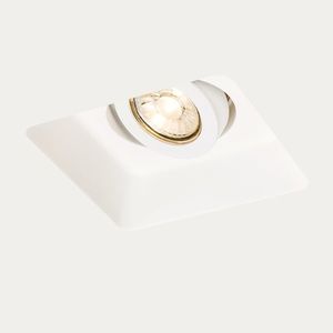 Zapustené bodové svetlo biele 15 cm štvorcové sklápateľné - Gypsy Stucco vyobraziť