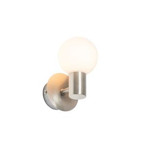 Moderná nástenná lampa oceľ IP44 - Cederic Up vyobraziť
