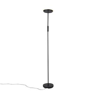 Stojaca lampa čierna vrátane LED s diaľkovým ovládaním - Bumu vyobraziť