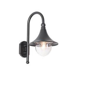Klasická vonkajšia nástenná lampa čierna IP44 - Daphne vyobraziť